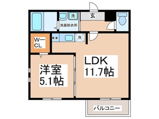 ﾌｼﾞﾊﾟﾚｽ羽倉崎駅前の物件間取画像